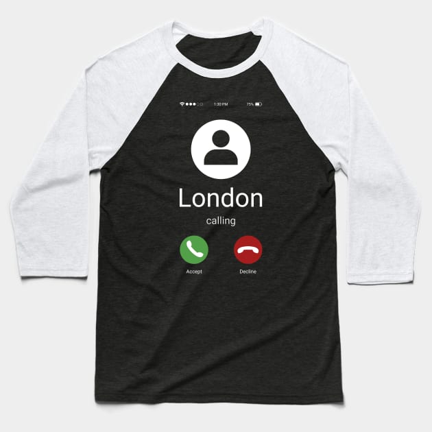 London Calling Baseball T-Shirt by ShirtBricks